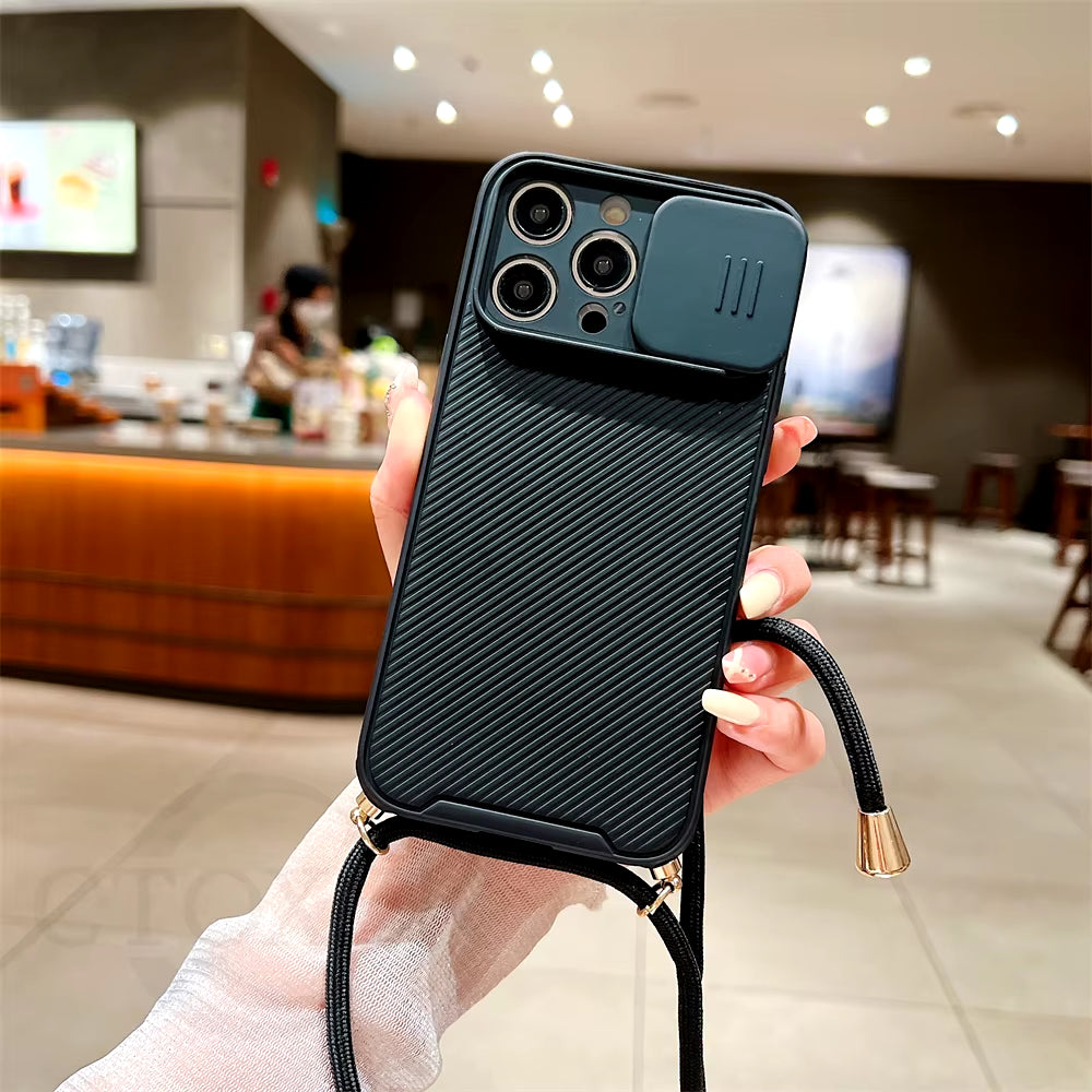 Aura Crossbody Lanyard Cord Rope Strap Magnetic Phone Case Slider Camera Lens Protection Cover