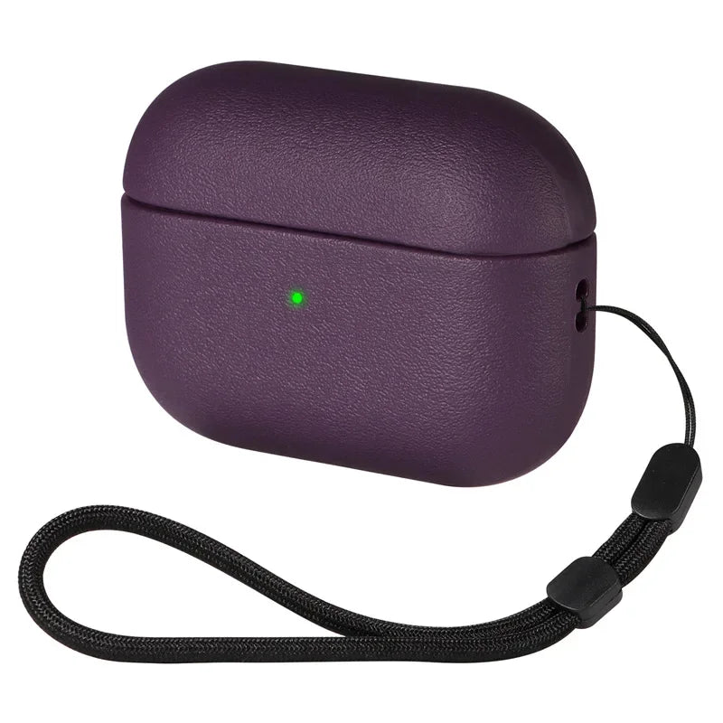 Leather Grain Case for AirPods Pro 2 – Premium Protective Cover for Apple AirPods Gen 2&3 Bluetooth Earphones