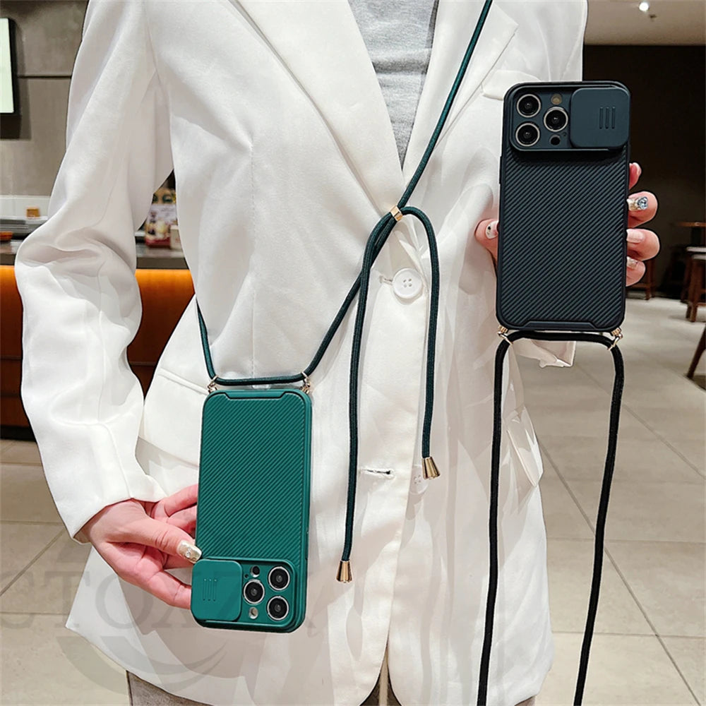 Aura Crossbody Lanyard Cord Rope Strap Magnetic Phone Case Slider Camera Lens Protection Cover