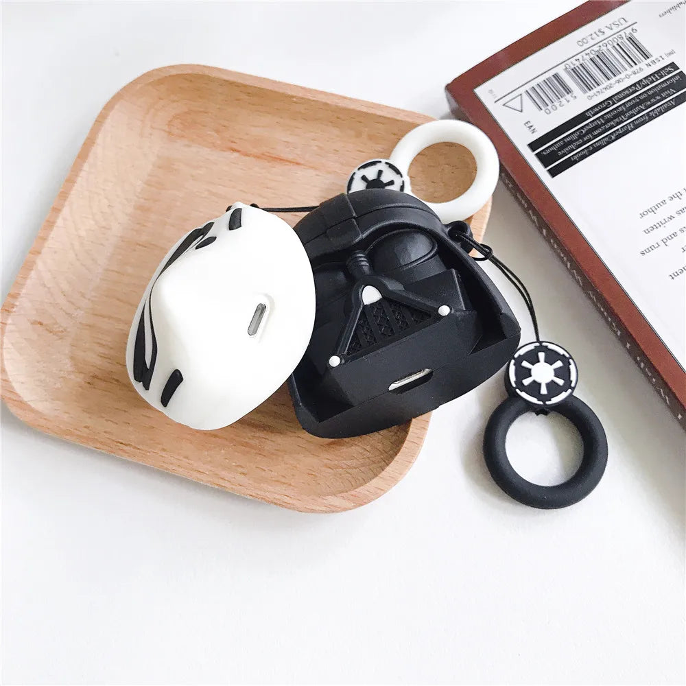 Aura Airpods Cute Cartoon Darth Vader Silicone Earphone Case