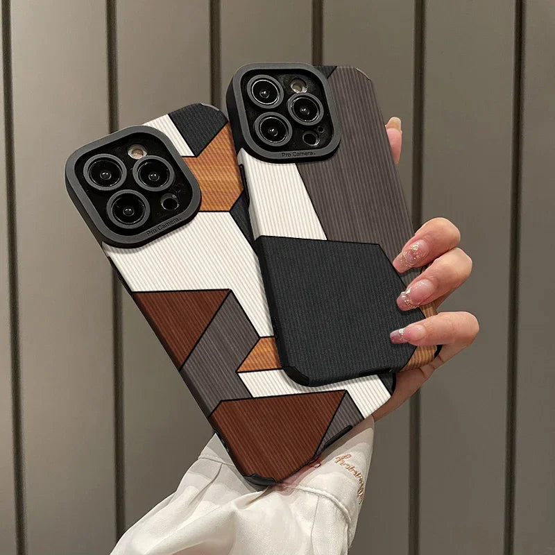 Aura For Funda Iphone Case Women Men Leather Cover