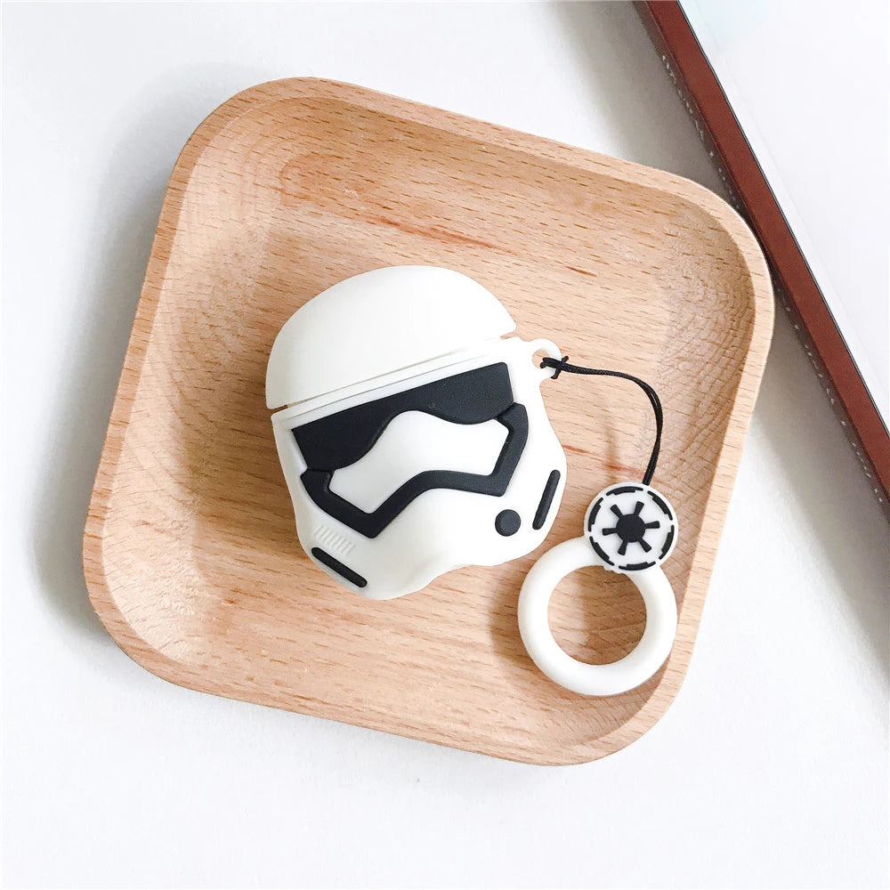 Aura Airpods Cute Cartoon Darth Vader Silicone Earphone Case