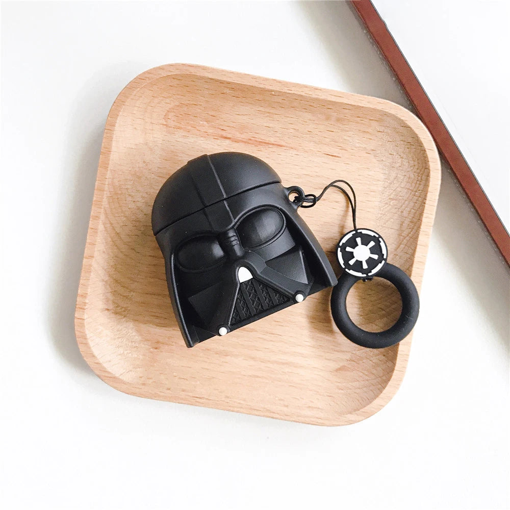 Aura Airpods Cute Cartoon Darth Vader Silicone Earphone Case