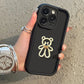 Aura Cute 3D Bear Coffee Cartoon Silicone Case For iPhone Cases Soft Matte Cover