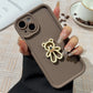 Aura Cute 3D Bear Coffee Cartoon Silicone Case For iPhone Cases Soft Matte Cover