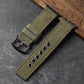 Double Canvas for Apple Watch Ultra Strap Green Black Men Rugged Style Bracelet