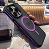 Luxury Bicolor Matte Magnetic Translucent Case for  16 15 14 13 12 11 Pro Max 16 plus Magsafe Wireless Charge Bumper Cover