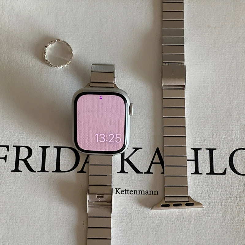 Aura Luxury Metal Stainless Steel Strap For Apple Watch