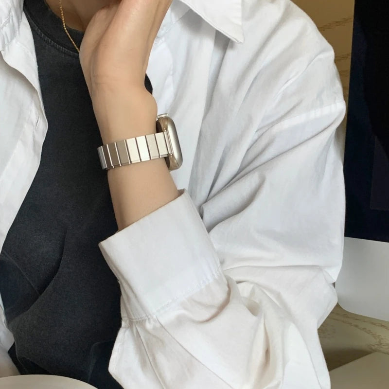 Aura Luxury Metal Stainless Steel Strap For Apple Watch