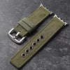 Double Canvas for Apple Watch Ultra Strap Green Black Men Rugged Style Bracelet