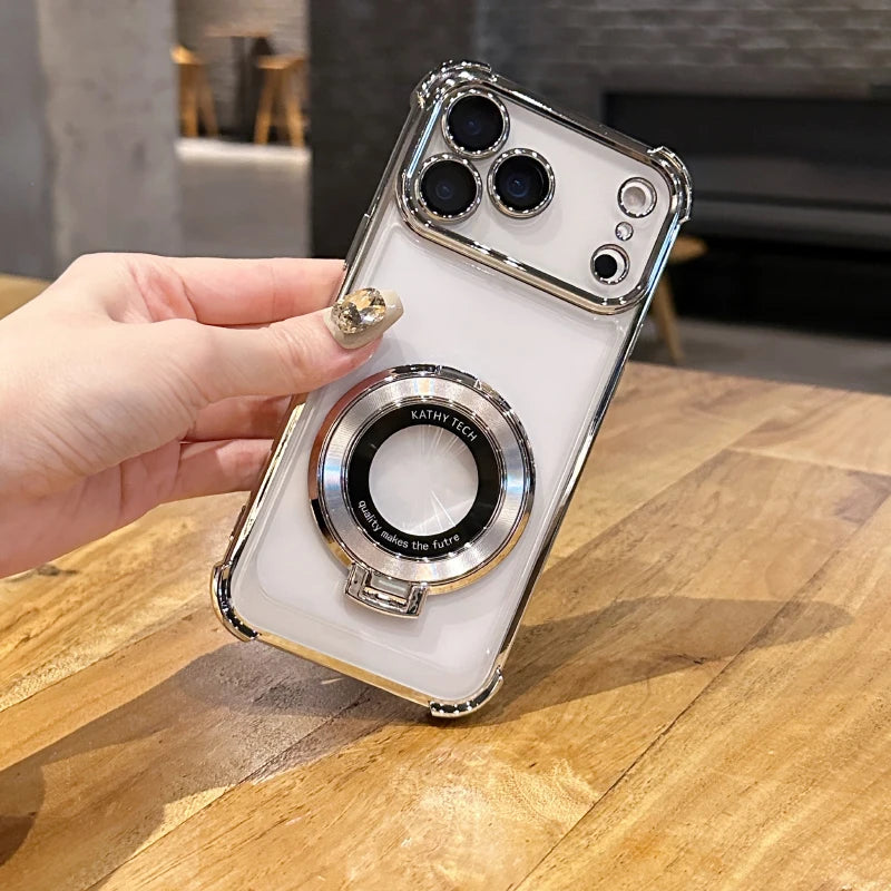 iPhone 17 Pro Max MagSafe Magnetic Ring Case – Anti-Drop Bumper Cover