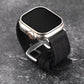 Double Canvas for Apple Watch Ultra Strap Green Black Men Rugged Style Bracelet