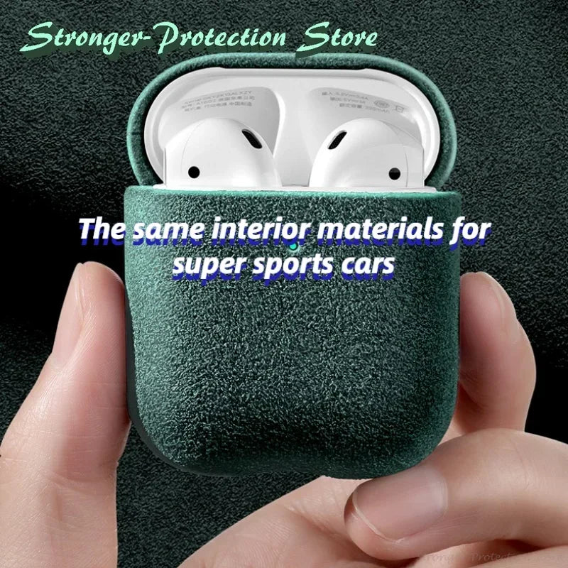 Italian Suede Leather Case for AirPods Pro 1-2 -3 |  Luxury All-Inclusive Wireless Charging Cover