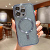 MagSafe Electroplate Lens Protector Case for iPhone 15/16 Pro Max - Wireless Charging Glitter Bumper