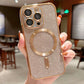 MagSafe Electroplate Lens Protector Case for iPhone 15/16 Pro Max - Wireless Charging Glitter Bumper