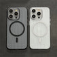 Luxury MagSafe Matte Case with Wireless Charging for iPhone – Clear Hard PC Cover