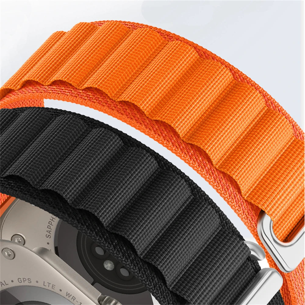 Aura Apple watch strap band nylon Alpine loop bracelet