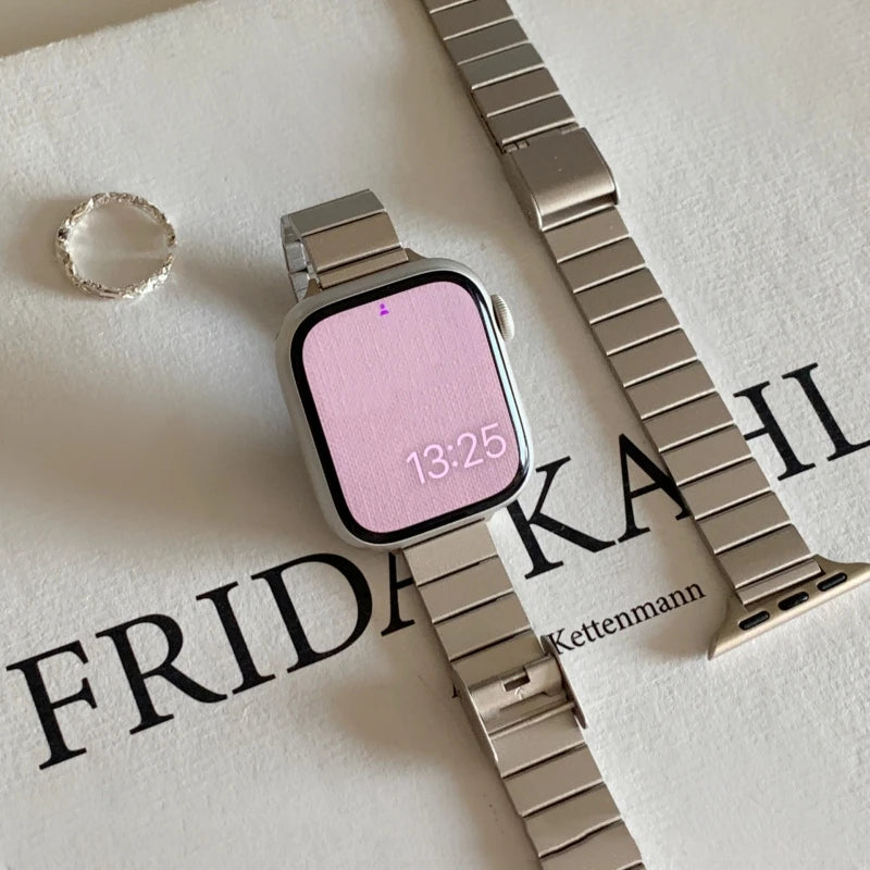 Aura Luxury Metal Stainless Steel Strap For Apple Watch