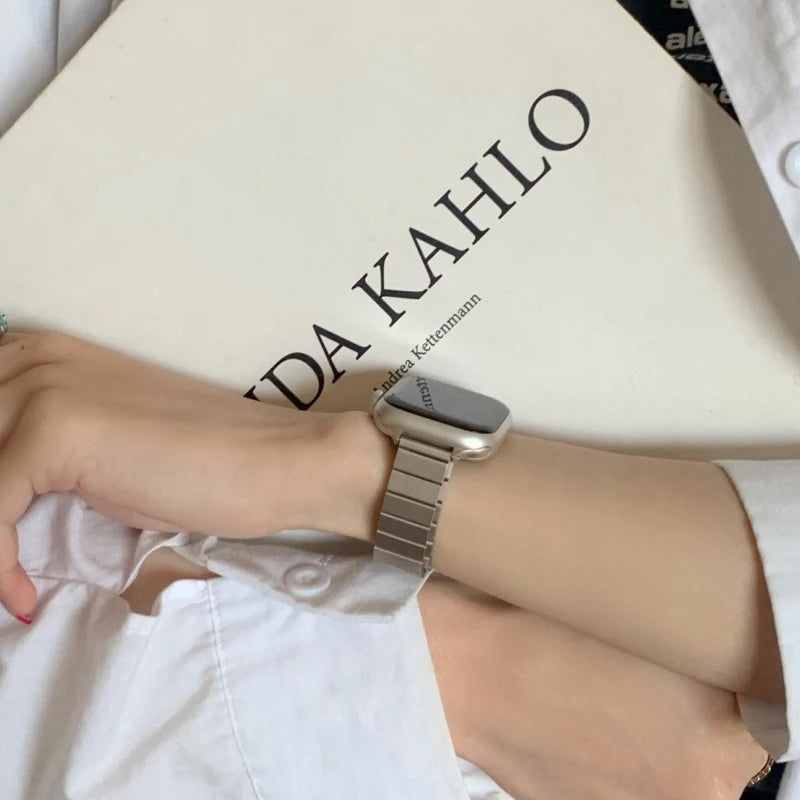 Aura Luxury Metal Stainless Steel Strap For Apple Watch