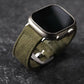 Double Canvas for Apple Watch Ultra Strap Green Black Men Rugged Style Bracelet