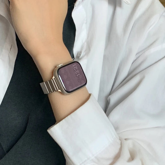 Aura Luxury Metal Stainless Steel Strap For Apple Watch
